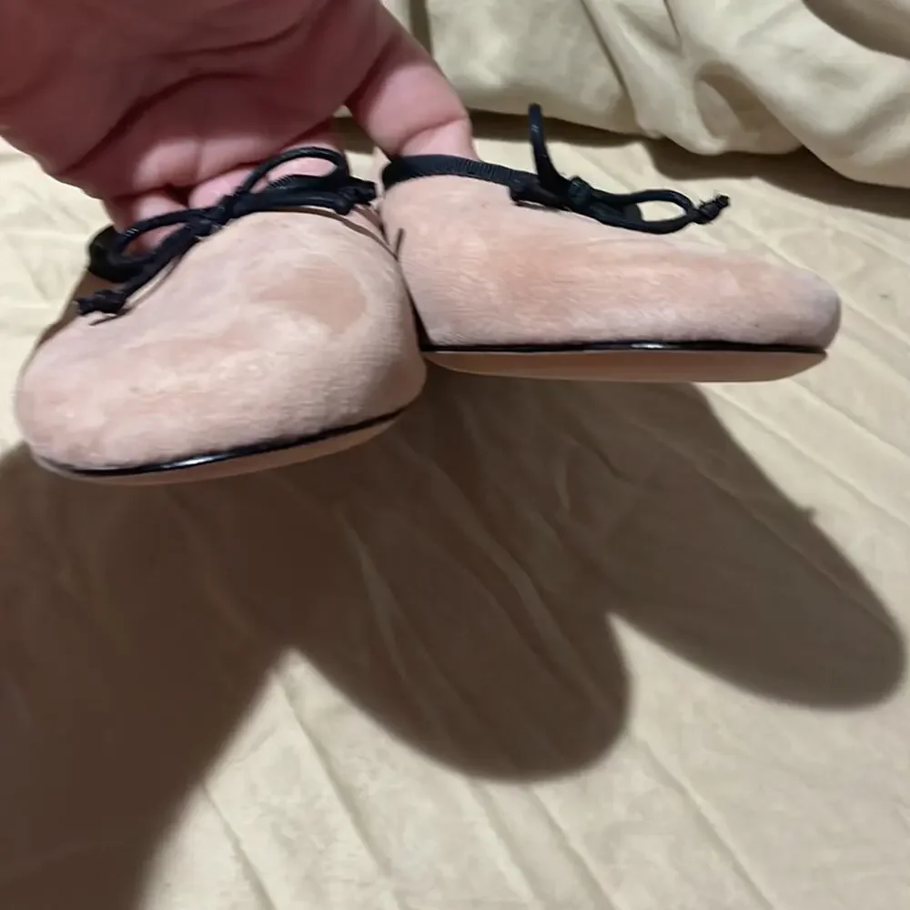 Kate Spade New York Honey Bow Ballerina flats 9.5 light fawn tan back accent nwt